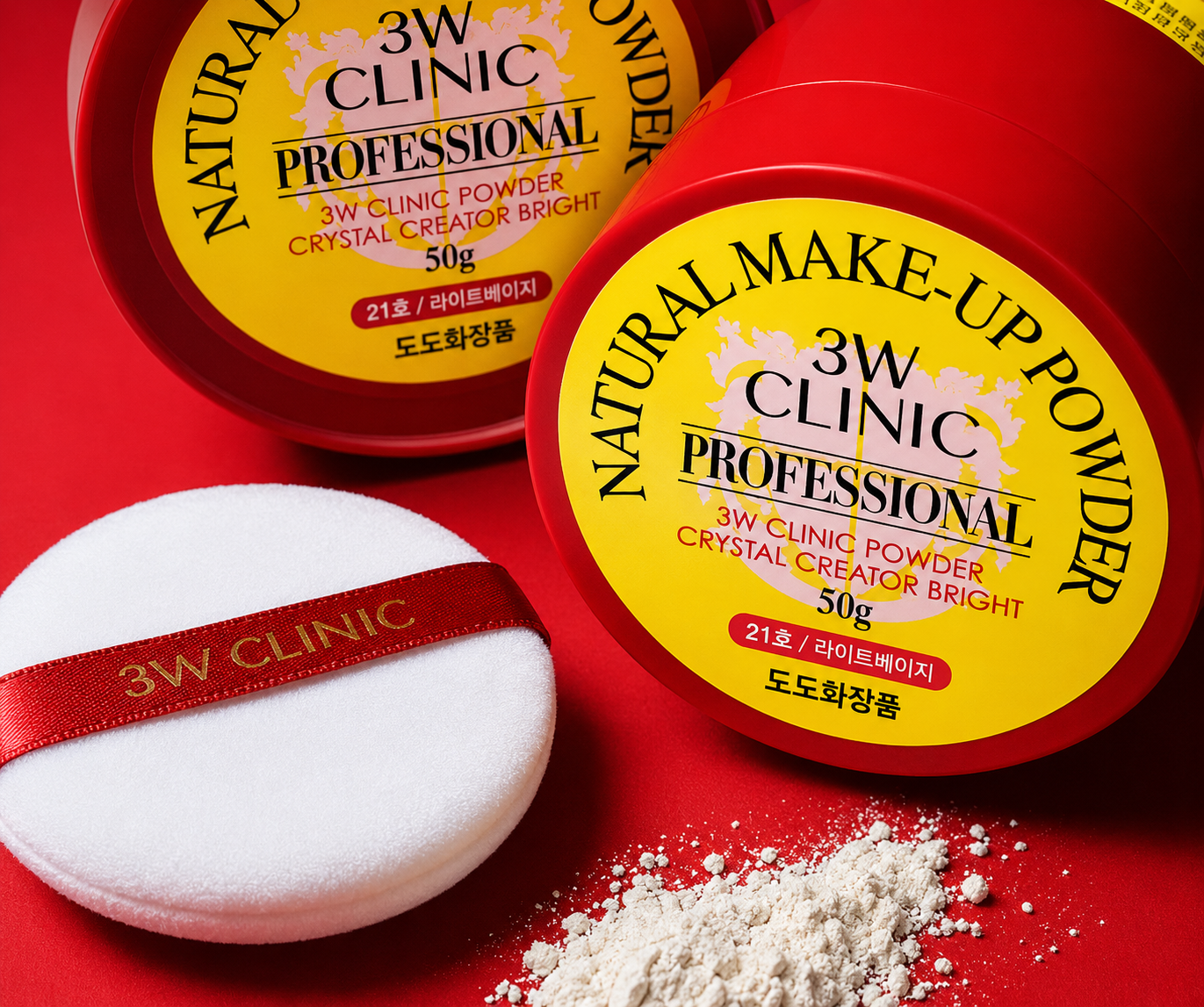 3W CLINIC Natural Make-Up Powder Clinic Powder Crystal Creator Brihgt 2