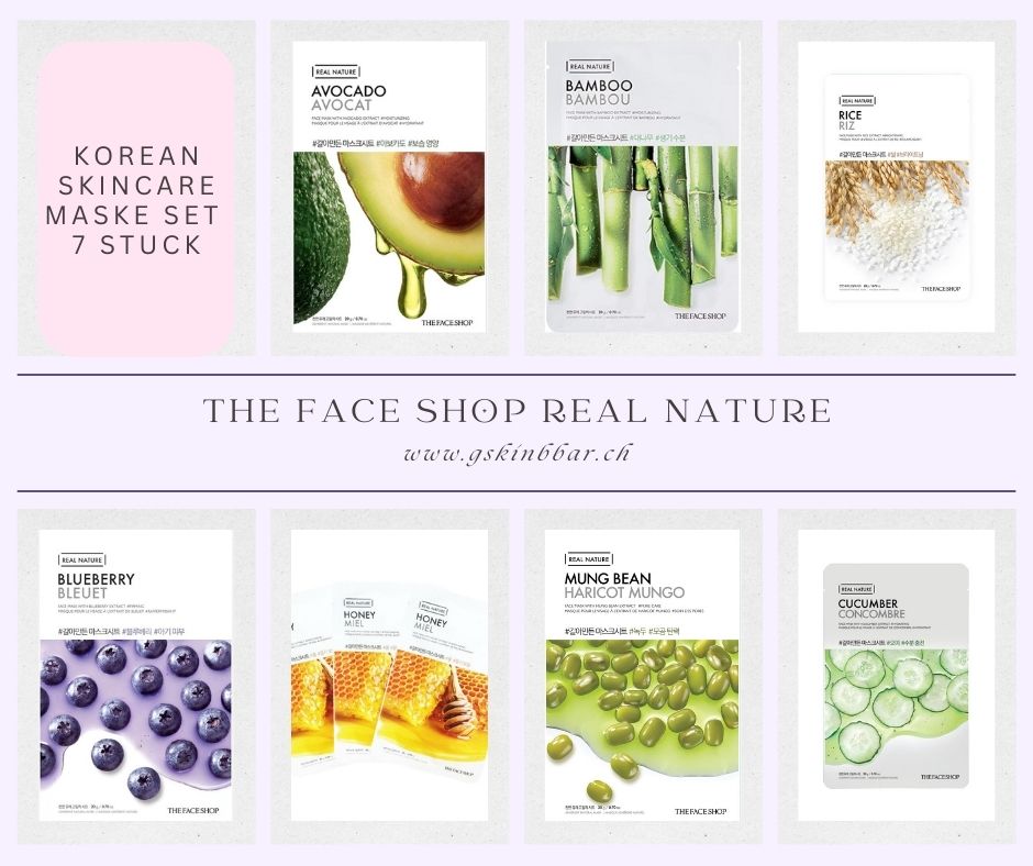 tuchmaske set korean skincare