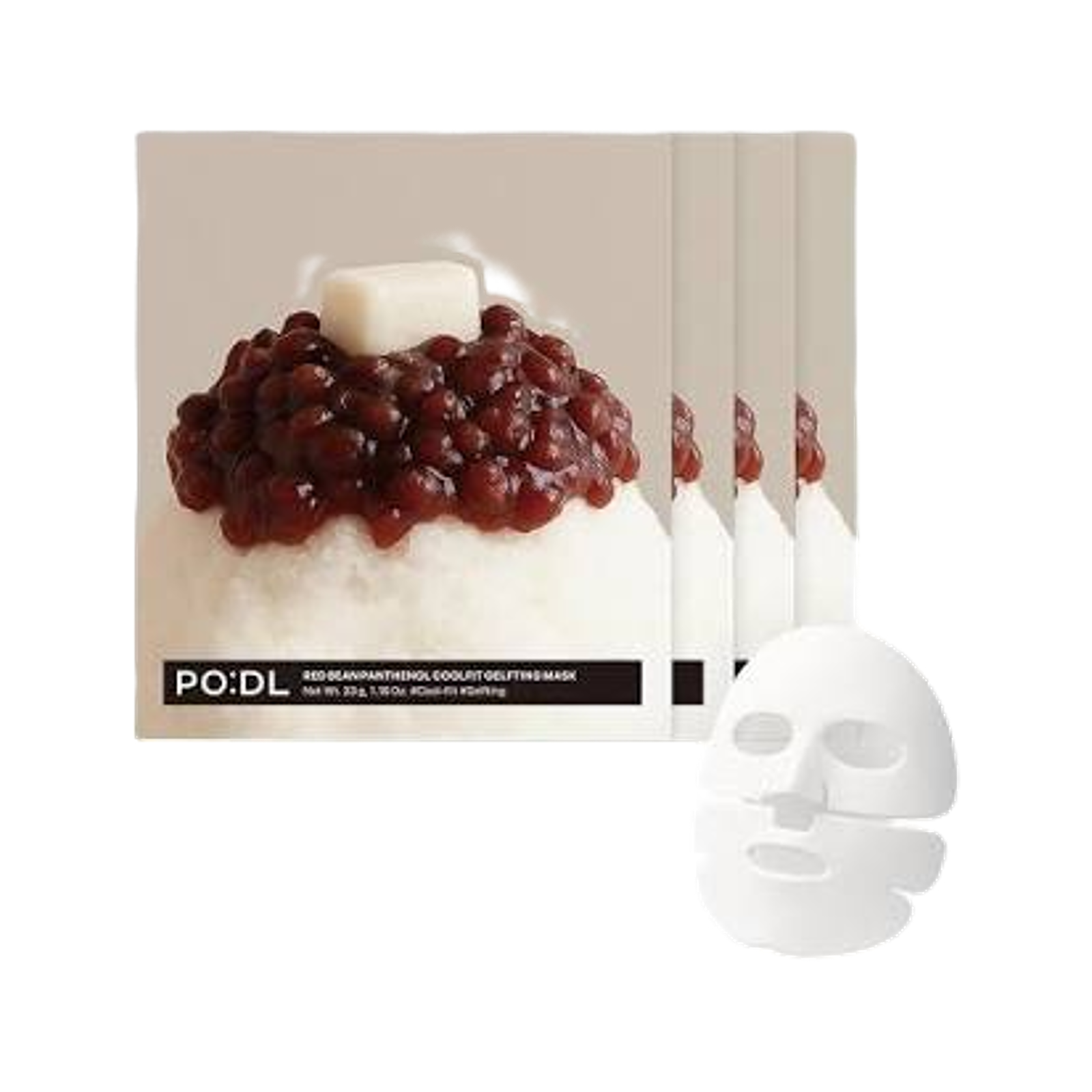 PODL Red Bean Panthenol Coolfit Gelfting Mask (4EA)