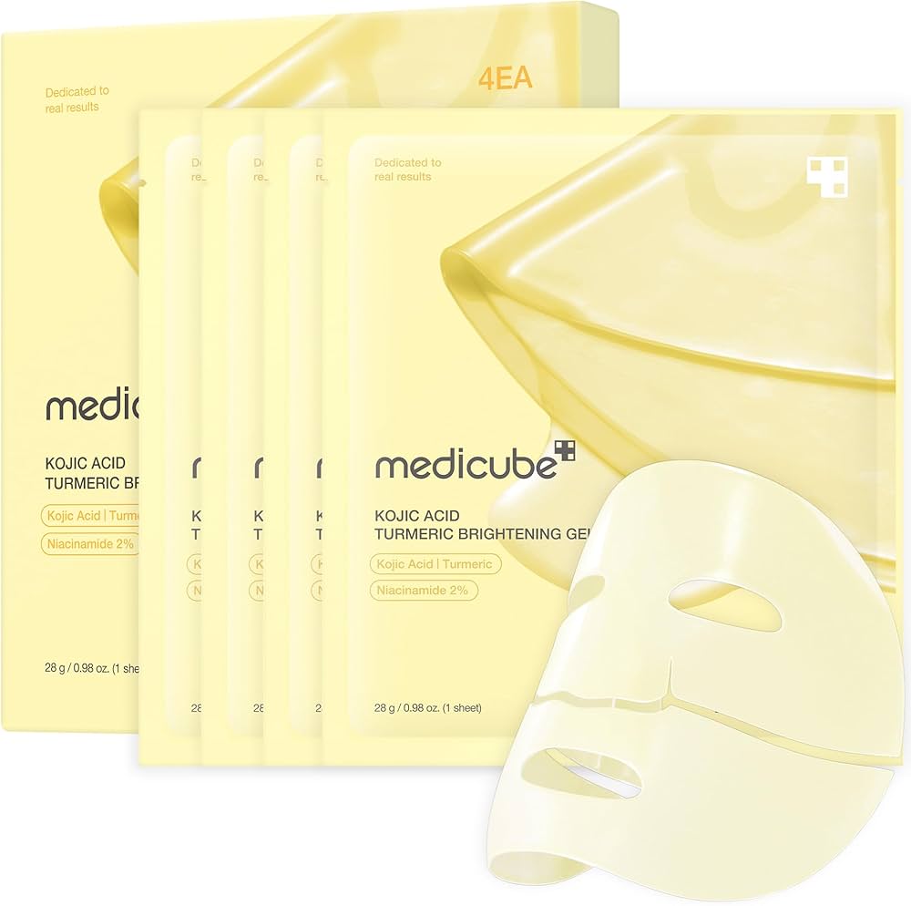 Medicube KOJIC ACID TURMERIC BRIGHTENING GEL MASK 4 masks